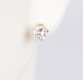 .50CTW DIAMOND 14K YELLOW GOLD STUD EARRINGS