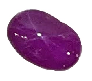 1.30CT CABOCHON MAGENTA STAR RUBY W/ CASE