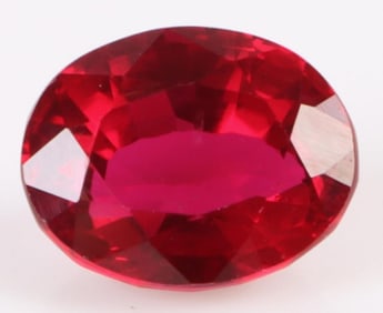 11.40CT OVAL-CUT RED RUBY LOOSE GEMSTONE