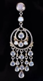 STERLING SILVER MOONSTONE TOPAZ LADIES PENDANT