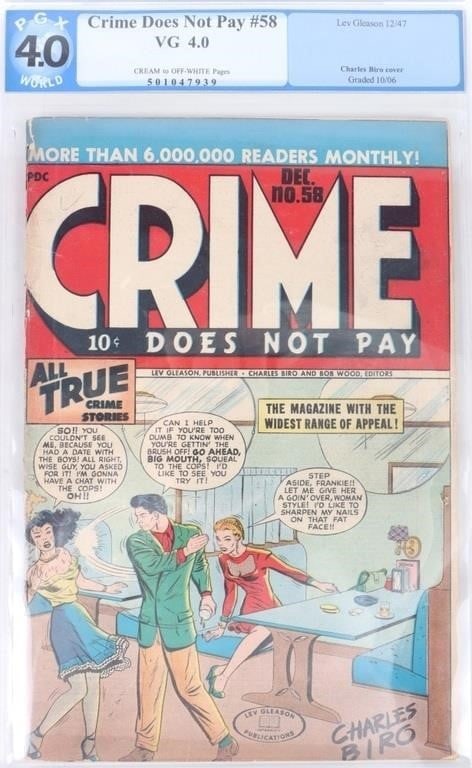 CRIME DOES NOT PAY #58 LEV GLEASON 1947 PGX 4.0 (1 of 4)