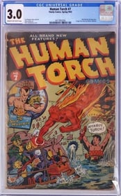 HUMAN TORCH #7 CGC 3.0 TIMELY COMICS 1942
