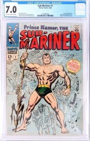 SUB-MARINER #1 CGC 7.0 MARVEL COMICS SILVER AGE