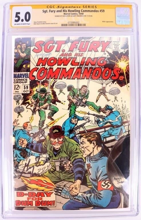 SGT. FURY & HIS HOWLING COMMANDOS #59 CGC SIGNED (1 of 3)