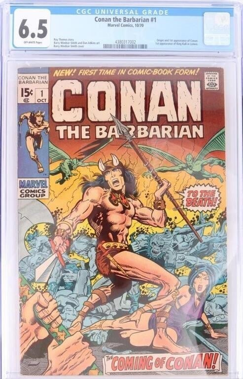 CONAN THE BARBARIAN #1 CGC 6.5 - 1ST CONAN (1 of 4)