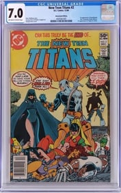 NEW TEEN TITANS #2 CGC 7.0 DC 1980 NEWSSTAND ED.