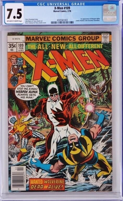 X-MEN #109 CGC 7.5 WEAPON ALPHA 1 APP. MARVEL 1978 (1 of 2)