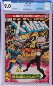 X-MEN #97 CGC 9.0 MARVEL 1976 HAVOK & POLARIS RTRN