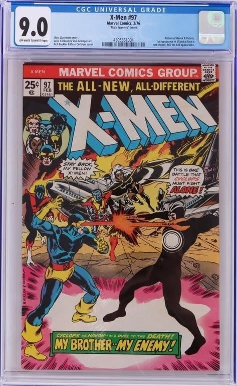 X-MEN #97 CGC 9.0 MARVEL 1976 HAVOK & POLARIS RTRN (1 of 2)