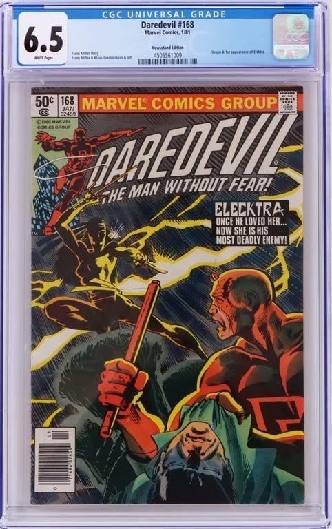 DAREDEVIL #168 CGC 6.5 MARVEL 1981 1ST ELECKTRA (1 of 2)