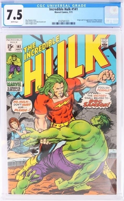 INCREDIBLE HULK #141 CGC 7.5 - 1ST DOC SAMPSON (1 of 3)