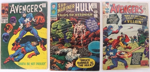 VINTAGE MARVEL AVENGERS & TTA COMICS - LOT OF 3