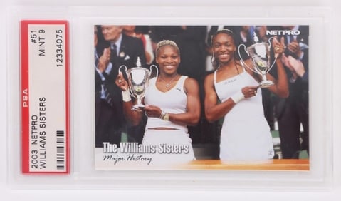 2003 NETPRO WILLIAMS SISTERS PSA 9.0 TENNIS CARD