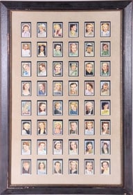 1939 GALLAHER MY FAVORITE PART COMPLETE SET FRAMED