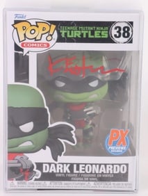 TMNT DARK LEONARDO FUNKO SIGNED BY K. EASTMAN
