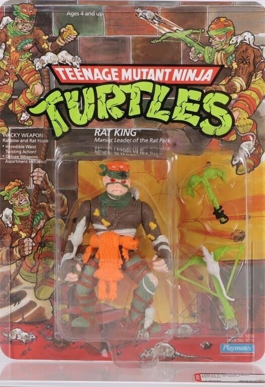 TMNT RAT KING FIGURE 1989 SERIES 2/20 AFA 80+ NM (1 of 4)