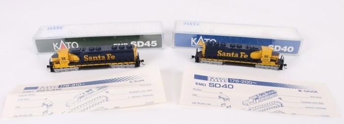 KATO N GAUGE EMD SD40 & SD45 MODELS - (2)