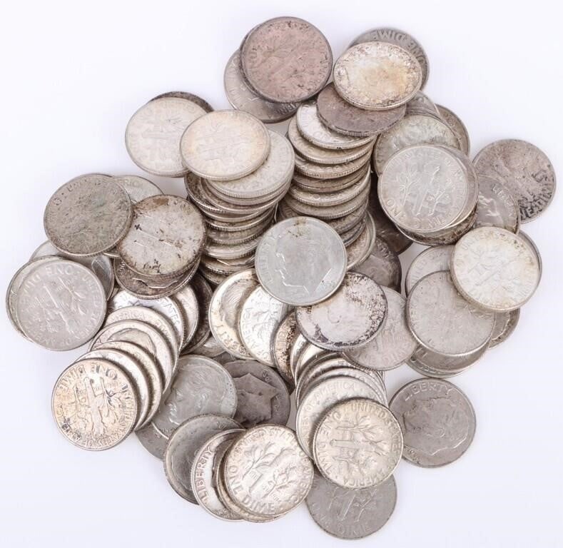 90% SILVER ROOSEVELT DIMES 241.6G (1 of 4)