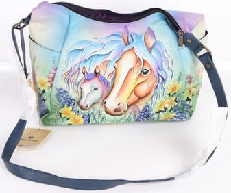 ANUSCHKA WILDFLOWER HORSES BRAND NEW HANDBAG