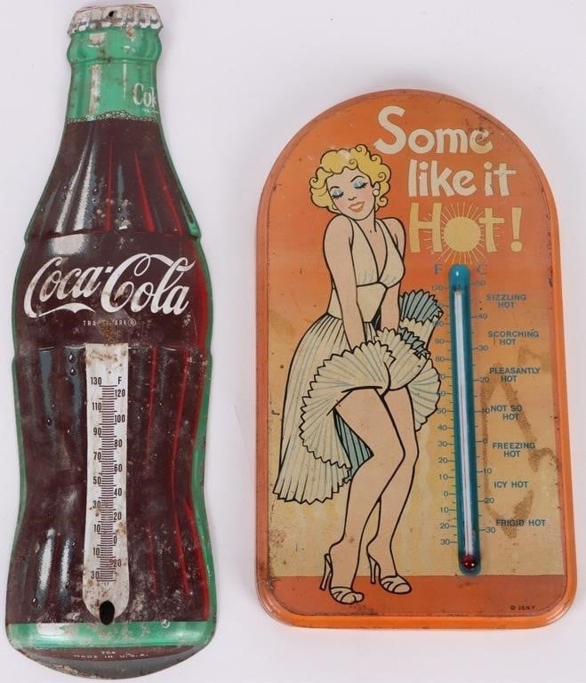 ANTIQUE COKE & MARYLIN MONROE THERMOMETERS10 (1 of 3)
