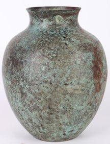 ANTIQUE TRENCH ART BRASS CASING VASE