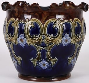 ROYAL DOULTON LAMBETH ENGLISH PORCELAIN VASE