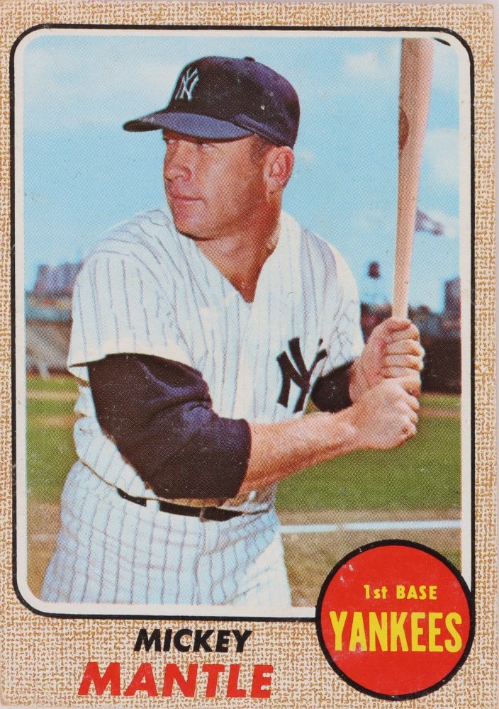 1968 MICKEY MANTLE TOPPS #280 BASEBALL CARD (1 of 4)