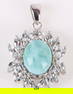 LARIMAR & AQUAMARINE STERLING SILVER PENDANT