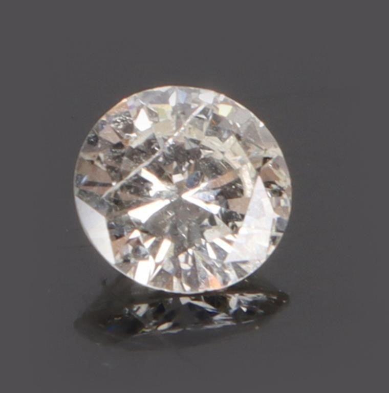 GIA 0.68CT NATURAL I2 J COLOR ROUND CUT DIAMOND: GIA 0.68ct natural I2 J color round brilliant cut diamond to include a GIA certification. Stone Type: Diamond Weight: 0.136 Grams Size: 5.95-5.98 X 3.19 Millimeters Condition: I2 clarity and color J.
