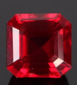 10.50CT EMERLAD-CUT RED RUBY LOOSE GEMSTONE