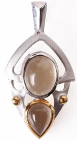 HYPER-MODERN CITRINE STERLING SILVER PENDANT