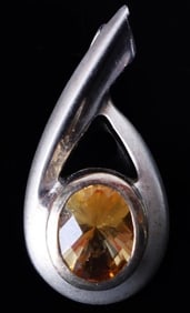 2.0CT YELLOW CITRINE HYPER-MODERN LADIES PENDANT