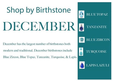 SHOP BIRTHSTONES! DECEMBER: TANZANITE, TURQUOISE