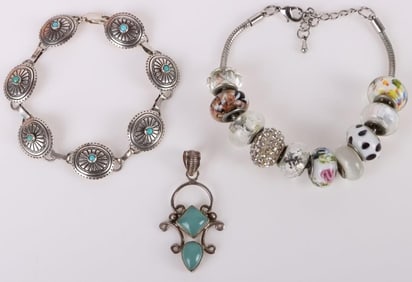 STERLING SILVER LADIES JEWELRY LOT OF 3