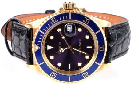 18K GOLD GENEVE AUTOMATIC MENS WRISTWATCH