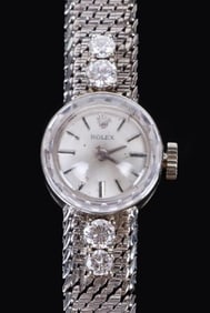 ROLEX 14K SOLID GOLD DIAMOND MANUAL LADIES WATCH