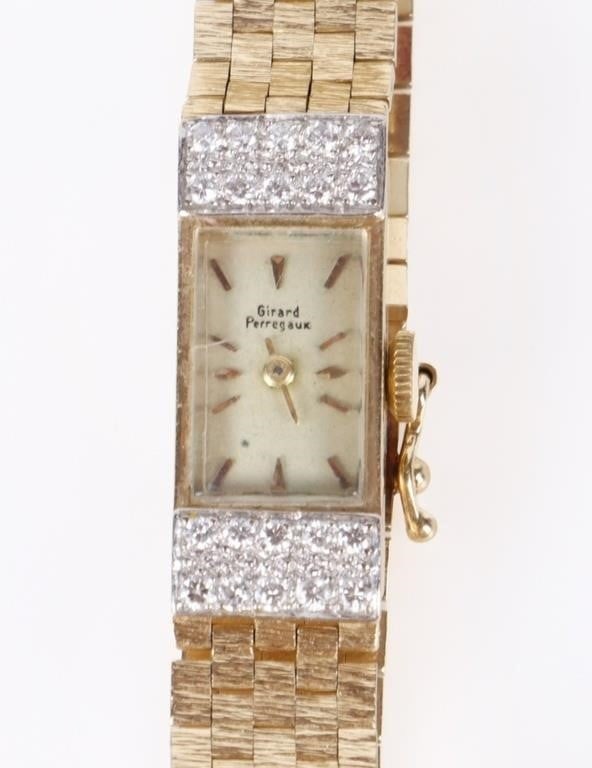 14K SOLID GOLD GIRARD PERREGAUX DIAMOND WRISTWATCH (1 of 4)