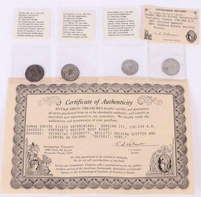 ANCIENT ROMAN SILVER & BRONZE ANTONINIANUS COINS