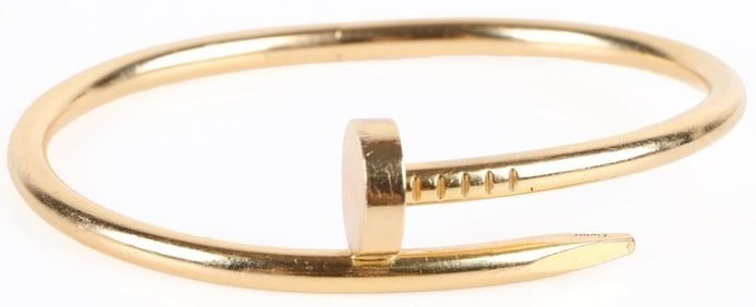 CARTIER 18K GOLD JUSTE UN CLOU BRACELET SIZE 16