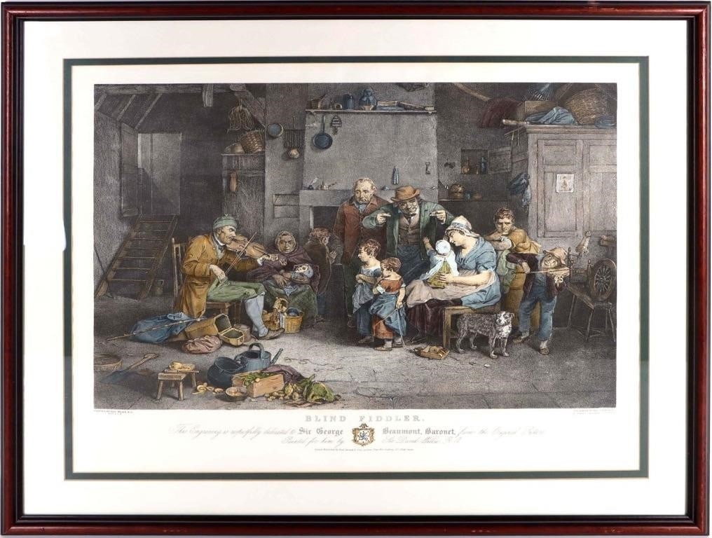 'THE BLIND FIDDLER' DAVID WILKIE ENGRAVED RAIMBACH (1 of 7)