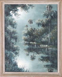 SAMUEL NEWTON FLORIDA HIGHWAYMEN OIL ON MASONITE