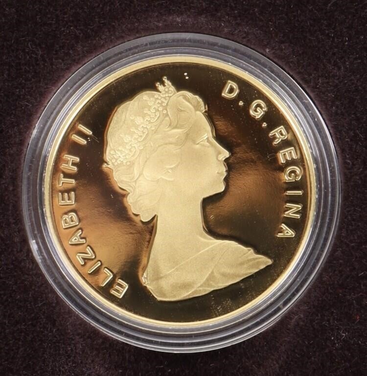 1986 CANADA $100 22K SOLID GOLD COIN (1 of 5)
