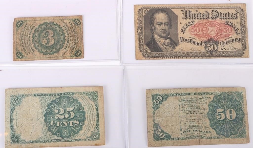 ASSORTED 1863-1879 U.S. FRACTIONAL BANKNOTES VG (1 of 7)
