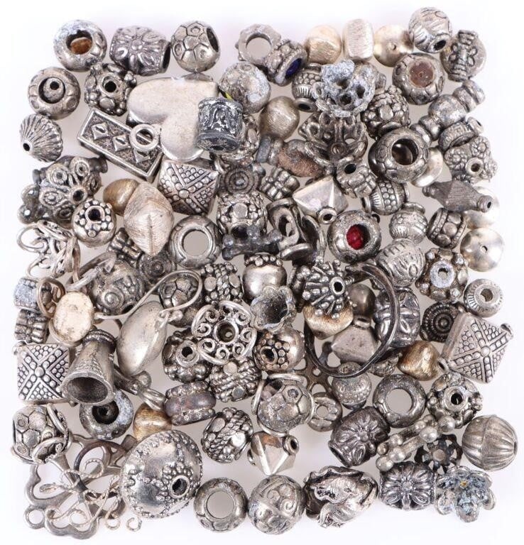 100+ ASSORTED SILVER CHARMS (1 of 4)