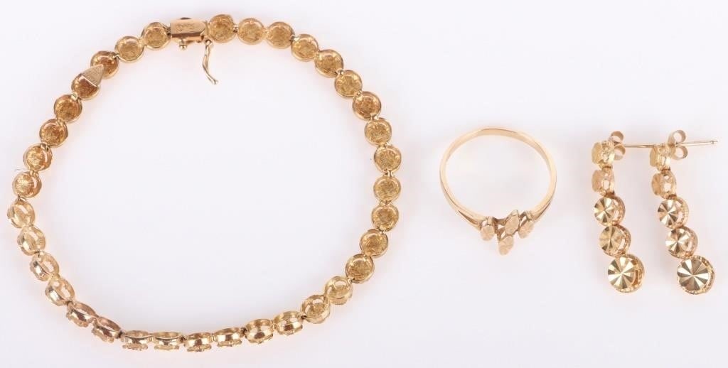 LOVELY 14K GOLD LADIES DELUXE JEWELRY SET (1 of 3)