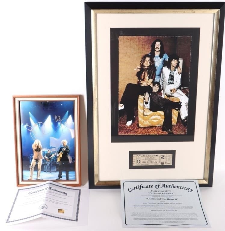 LED ZEPPLIN AUTOGRAPHED PHOTOS & MORE W/ COA (1 of 8)