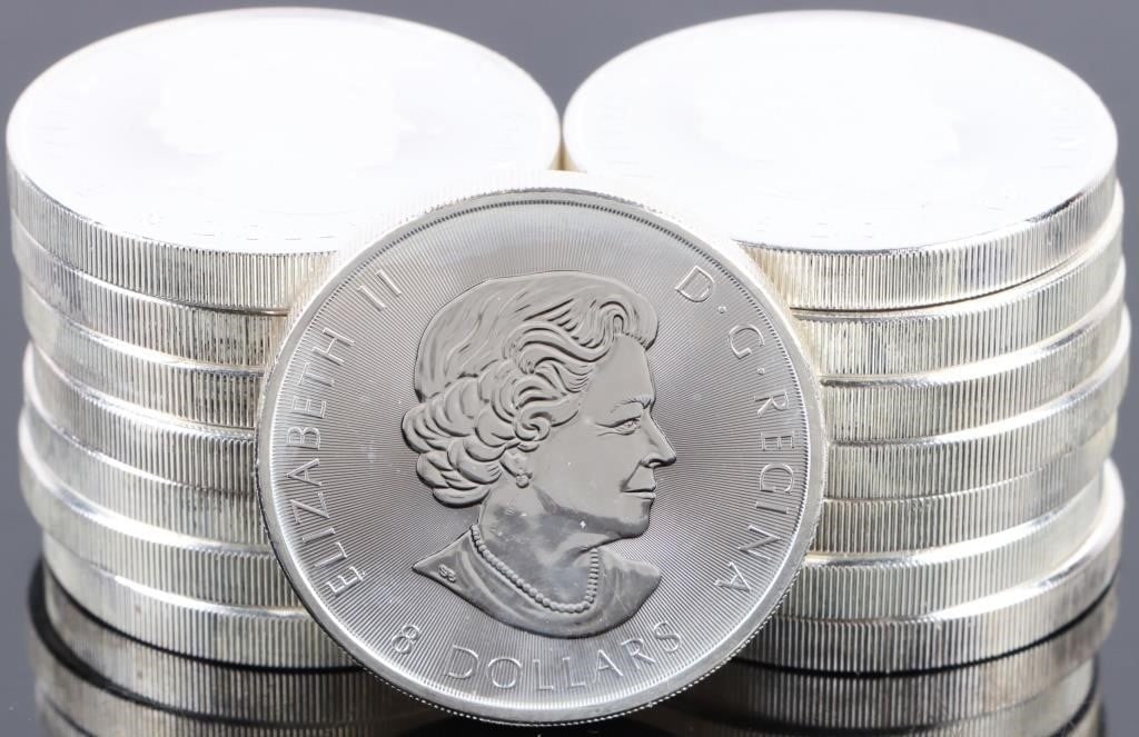 .9999 FINE SILVER 2016 CANADIAN 1.5OZ FALCONS - 15: .9999 fine silver 2016 Canadian 1.5oz Snow Falcons $8.0 coins. Weight: 22.5oz Condition: Mint