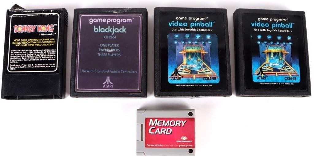 ATARI, INTELLIVISION & NINTENDO GAMES & CARDS (1 of 7)