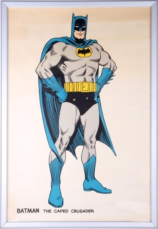1966 BATMAN THE CAPED CRUSADER ADVERTISING POSTER (1 of 4)