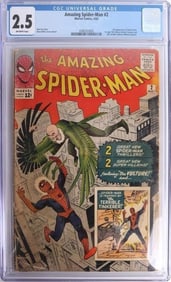 THE AMAZING SPIDER-MAN #2 CGC 2.5 1ST VULTURE